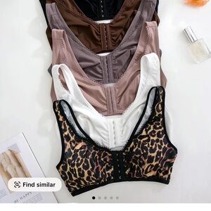 3 random color front clasp bralette